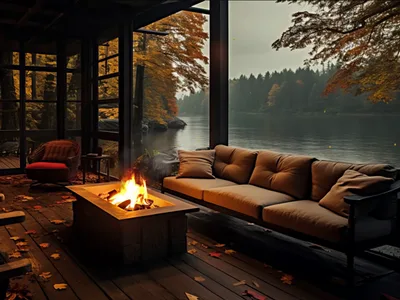 Cabin Porch scene