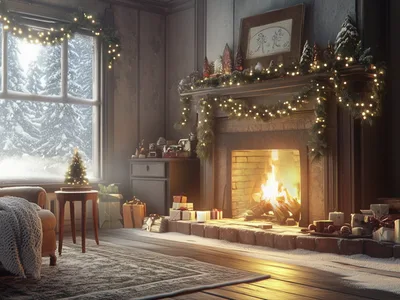 Grandma's Christmas scene