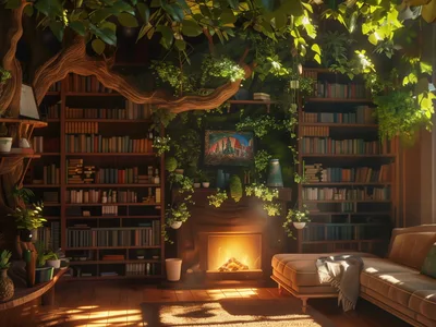 Treehouse Library scene